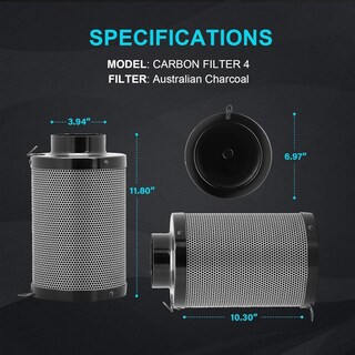 Foto 3 | Ventilador De Conducto En Línea De Escape Amplificador De Ventilación 4 Pulgadas 195 Cfm - Venta Internacional.