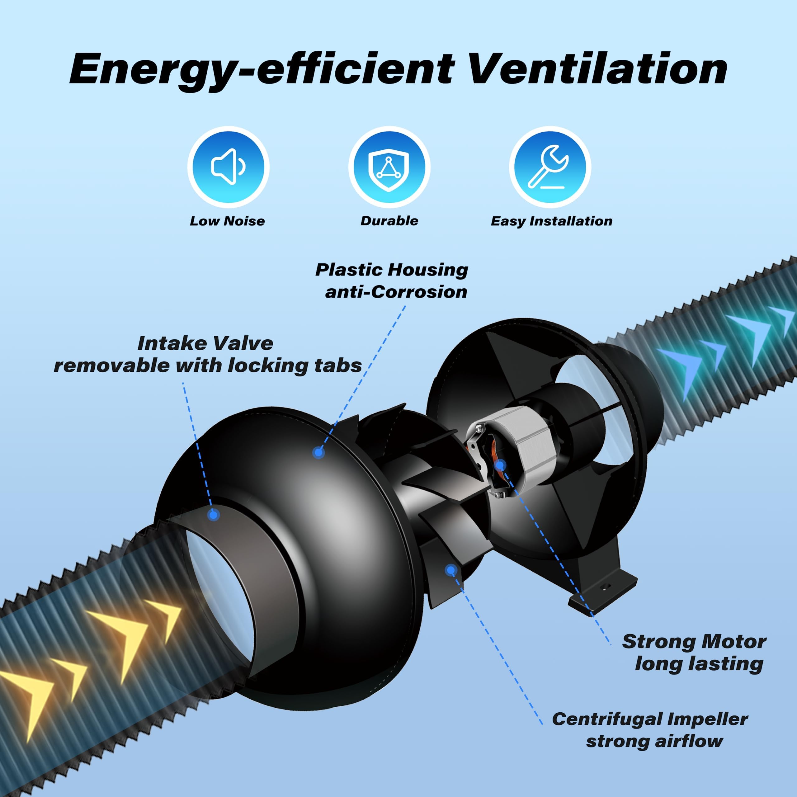 Foto 4 pulgar | Soplador De Ventilación En Línea Para Conductos De Escape  4 Pulgadas  195 Cfm  120 V - Venta Internacional.