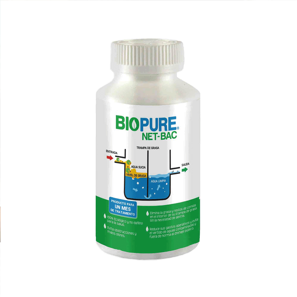 Tratamiento Contra Malos Olores en Trampas de Grasa de 12 a 36 Kg Biopure 120 Capsulas