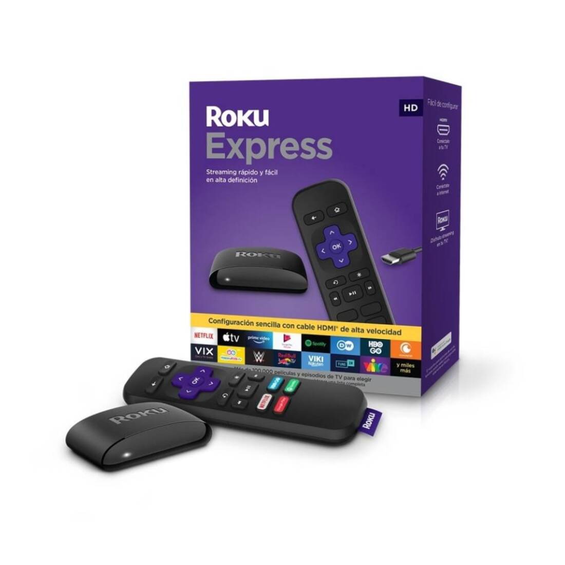 Roku Express 3930 Streaming Hd Purple - S010