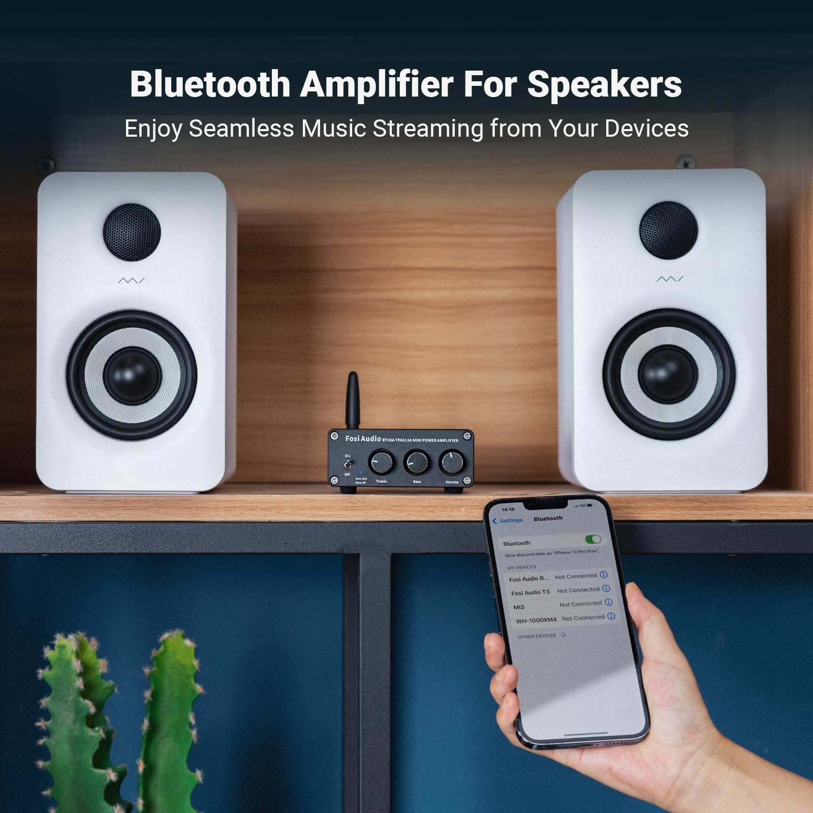 Foto 3 pulgar | Amplificador Fosi Audio Bt20a Bluetooth 5.0 2 Canales 100w X 2 - Venta Internacional