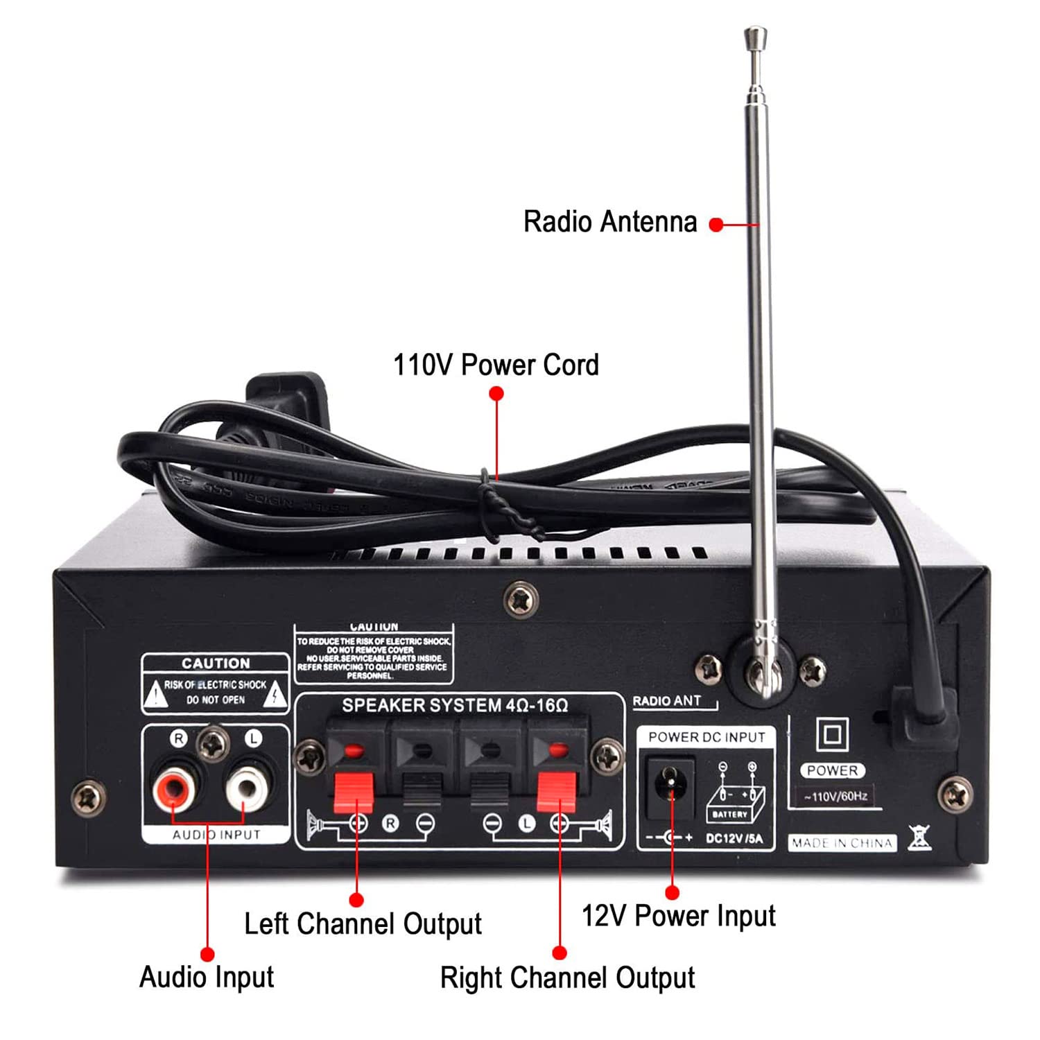 Foto 5 pulgar | Amplificador de Audio Estéreo Inalámbrico Bluetooth 5.0 Facmogu 298a - Venta Internacional