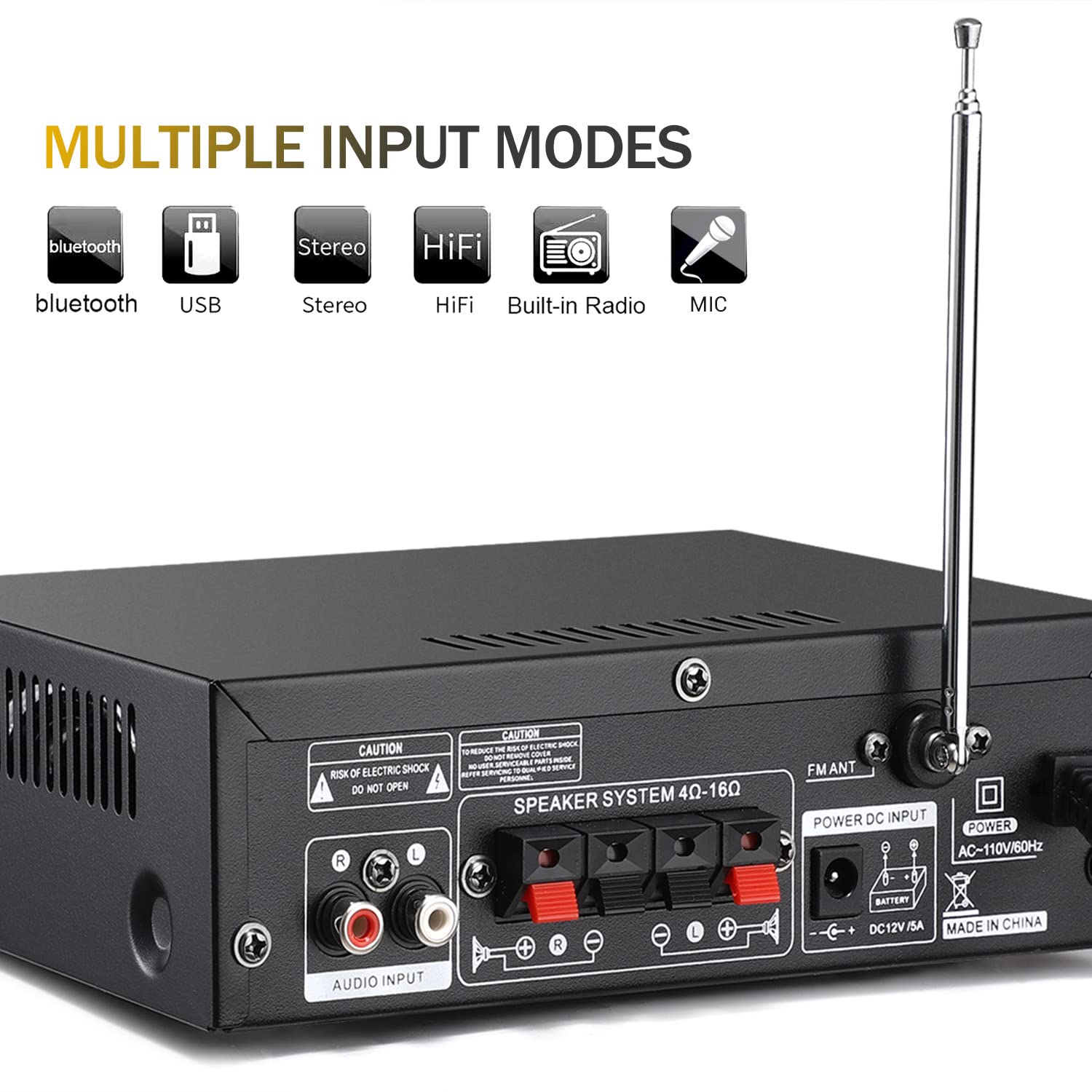 Foto 5 | Amplificador de Audio Estéreo Inalámbrico Bluetooth 5.0 Facmogu 298a - Venta Internacional