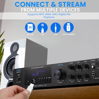 Foto 6 | Amplificador de Cine Doméstico Pyle con Bluetooth y SD/USB - Venta Internacional