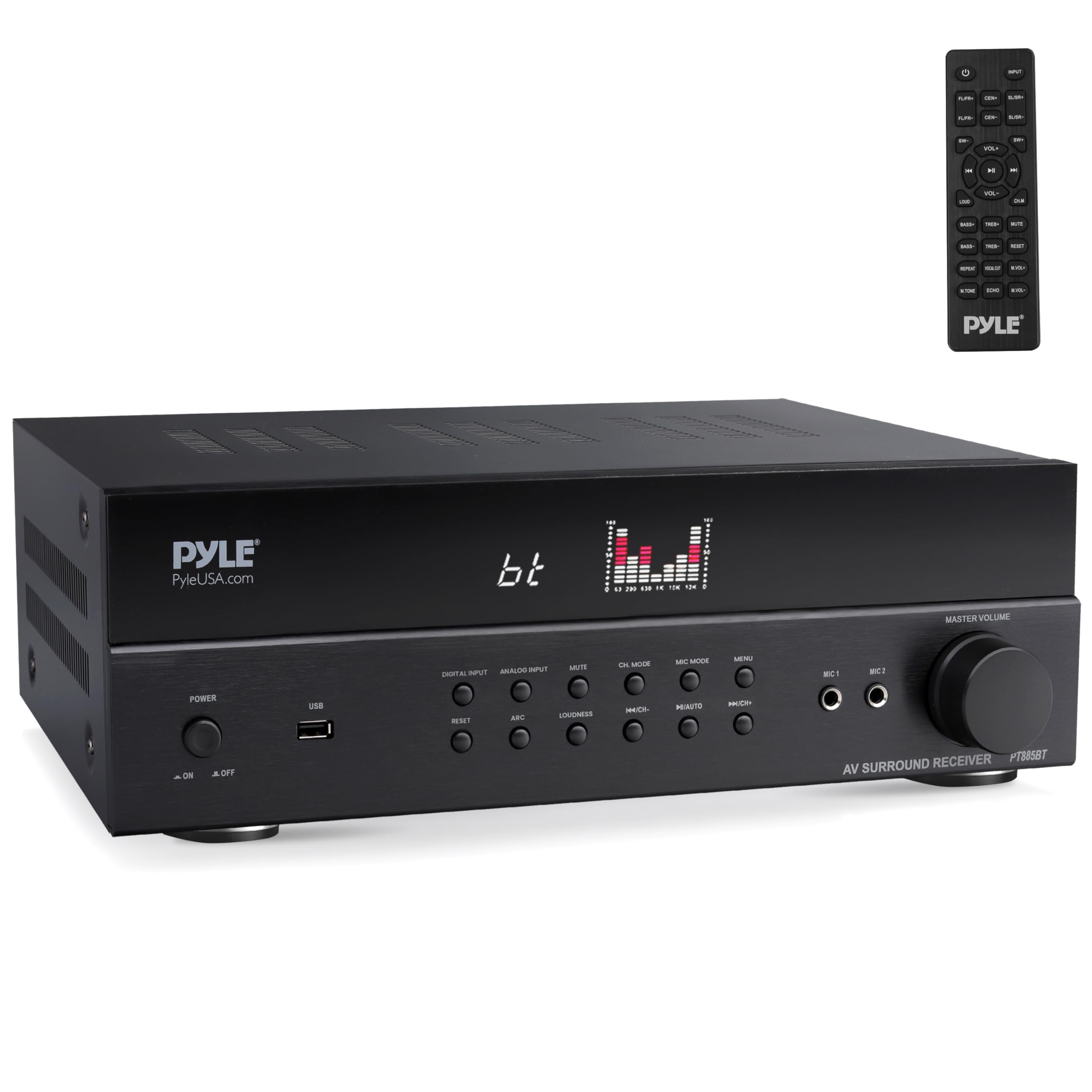 Receptor De Cine En Casa Pyle Hi-fi Wireless Bt De 7.2 Canales - Venta Internacional.