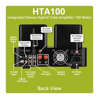 Foto 3 | Amplificador Dayton Audio Hta100 Híbrido Vacuum Tubo 100w Rms - Venta Internacional.