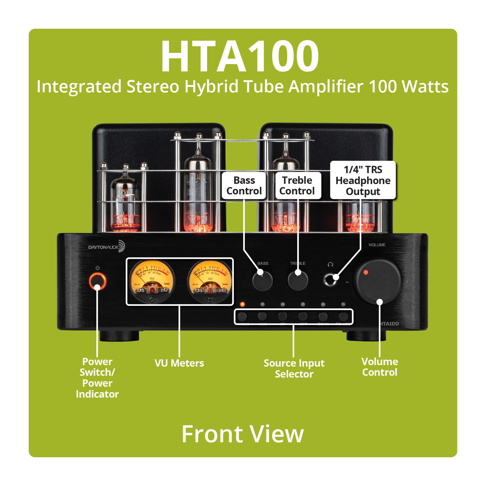 Foto 5 pulgar | Amplificador Dayton Audio Hta100 Híbrido Vacuum Tubo 100w Rms - Venta Internacional.