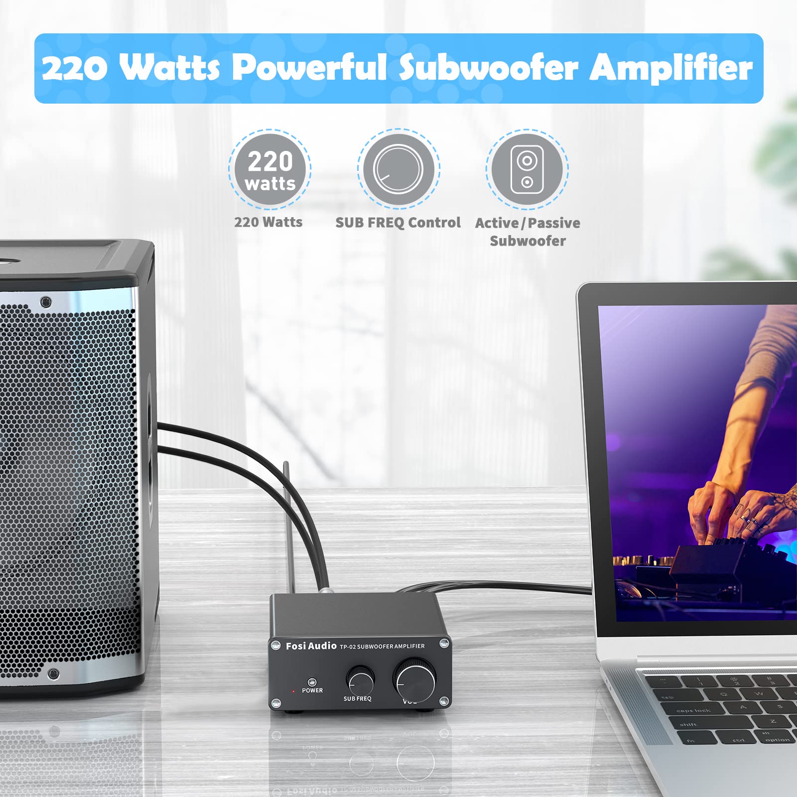 Foto 5 pulgar | Amplificador De Subwoofer Fosi Audio Tp-02 Tda7498e 220w - Venta Internacional.