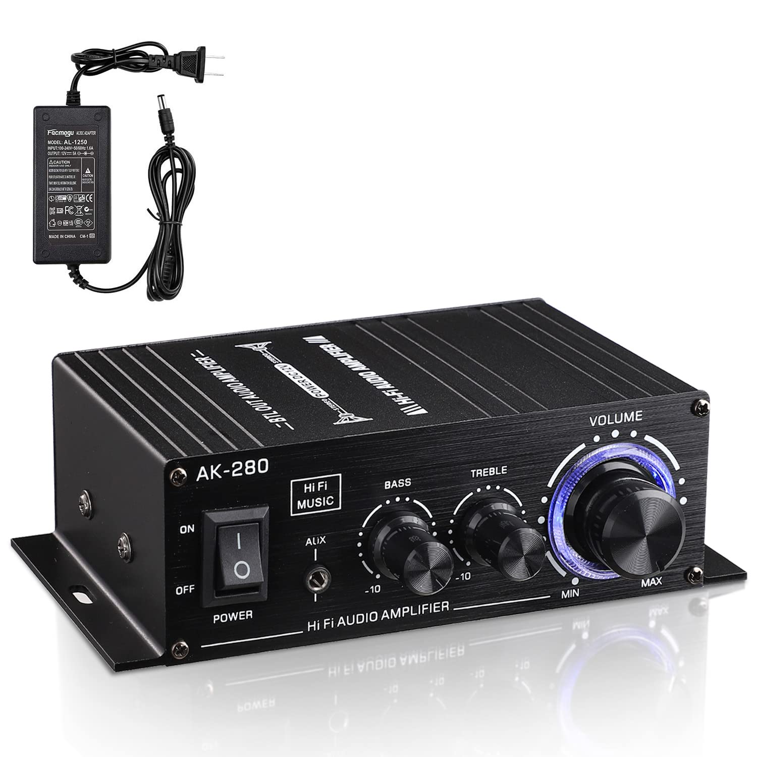 Foto 2 pulgar | Mini Amplificador De Potencia De Audio De 2.0 Canales Facmogu Ak280 200 W+200 W - Venta Internacional.