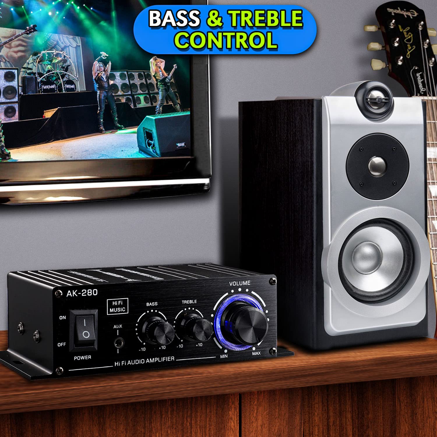 Foto 7 pulgar | Mini Amplificador De Potencia De Audio De 2.0 Canales Facmogu Ak280 200 W+200 W - Venta Internacional.