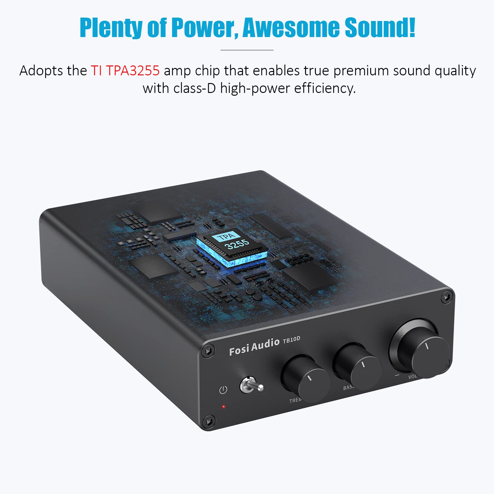 Foto 3 pulgar | Amplificador De Potencia Fosi Audio Tb10d 600w Tpa3255 Class D 2ch - Venta Internacional.