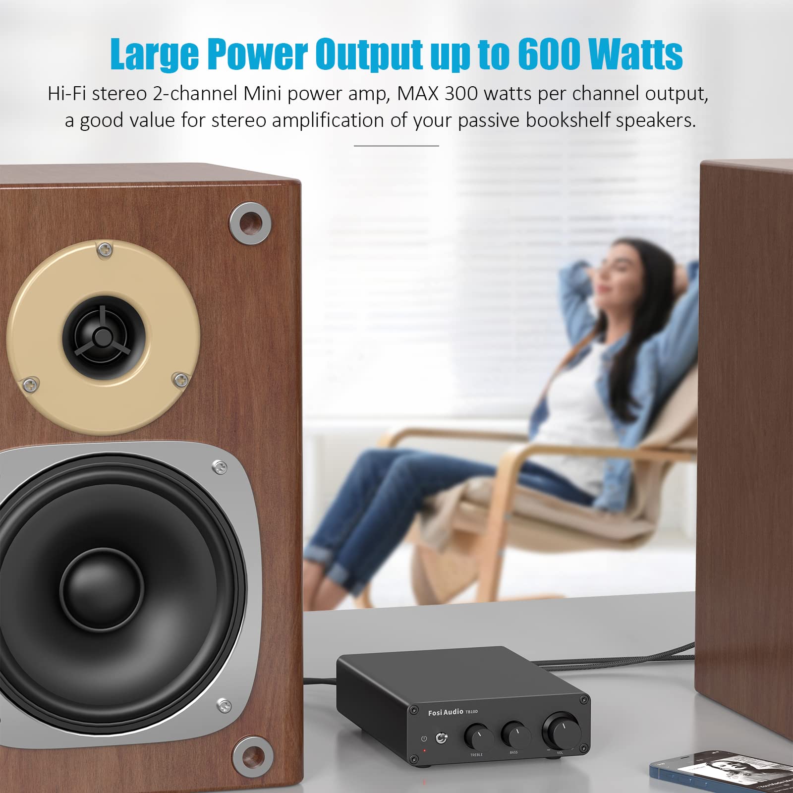 Foto 6 pulgar | Amplificador De Potencia Fosi Audio Tb10d 600w Tpa3255 Class D 2ch - Venta Internacional.