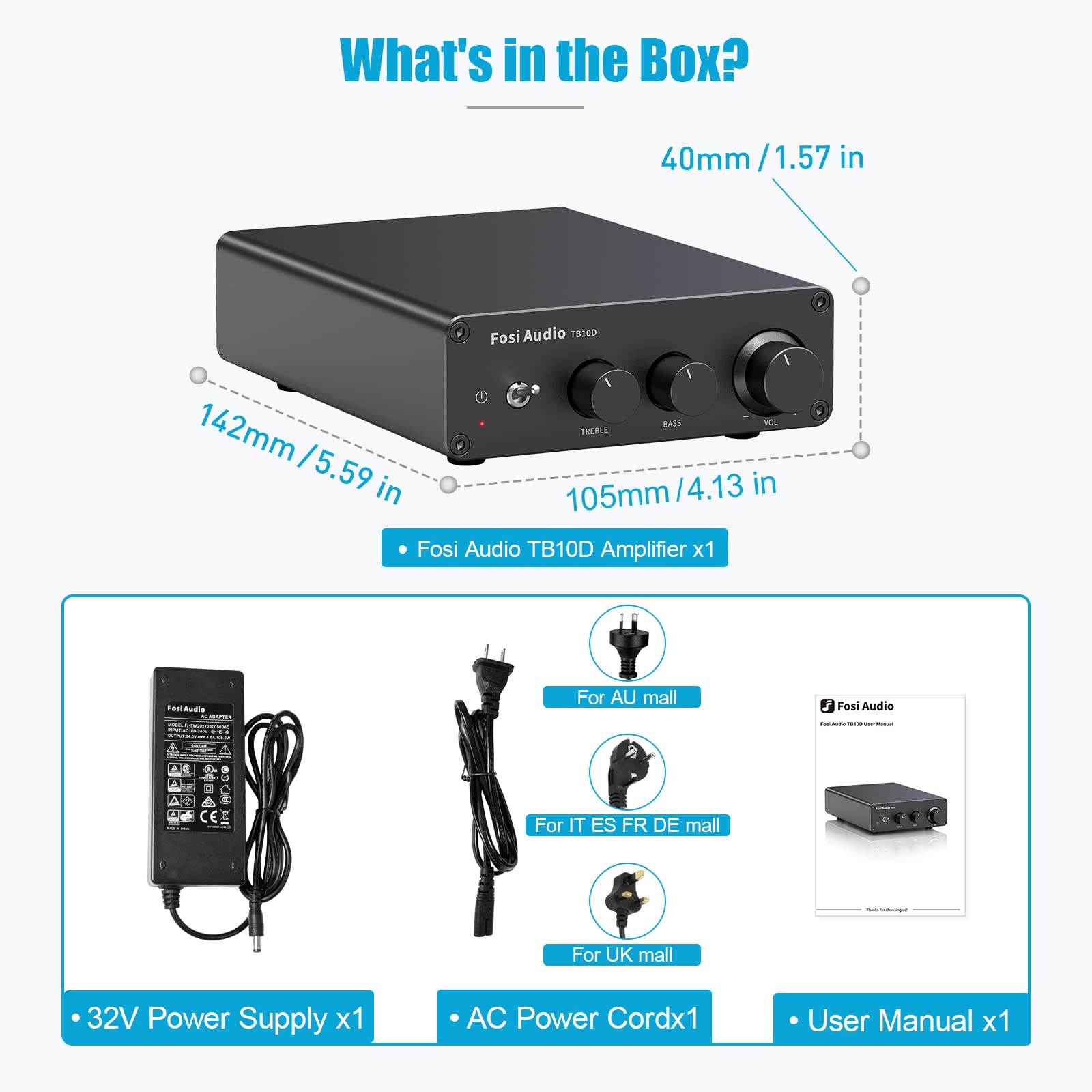Foto 7 pulgar | Amplificador De Potencia Fosi Audio Tb10d 600w Tpa3255 Class D 2ch - Venta Internacional.