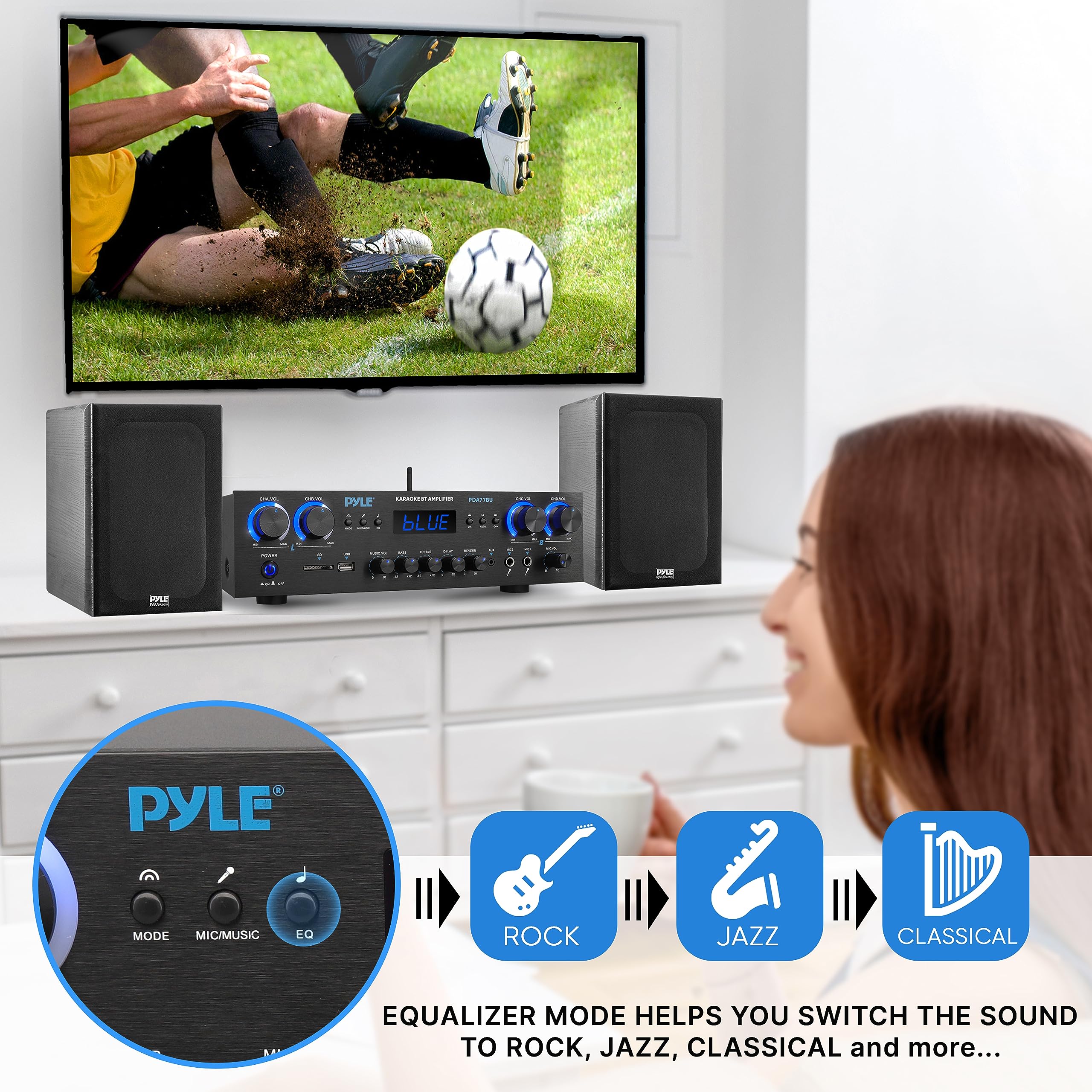 Foto 7 pulgar | Amplificador de Cine y Receptor Estéreo 800w Pyle - Venta Internacional