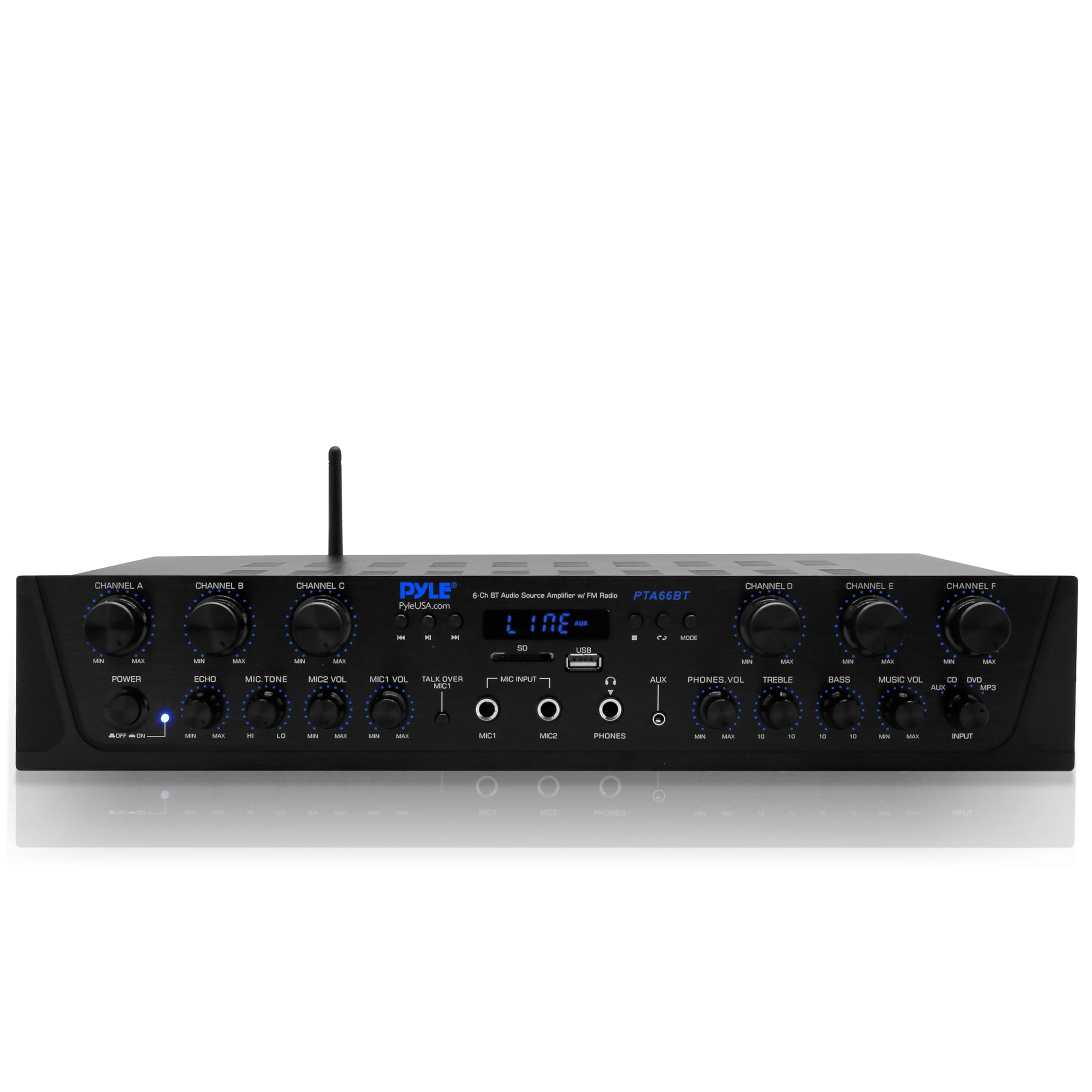 Foto 2 pulgar | Amplificador Pyle Wireless Home Audio, 600 W, 6 Canales, Bluetooth - Venta Internacional.