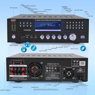 Foto 2 | Amplificador De Potencia Pyle Pd1000ba.5 1000w Bluetooth Con Radio Fm - Venta Internacional.
