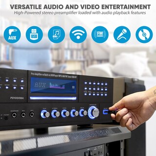 Foto 5 | Amplificador De Potencia Pyle Pd1000ba.5 1000w Bluetooth Con Radio Fm - Venta Internacional.