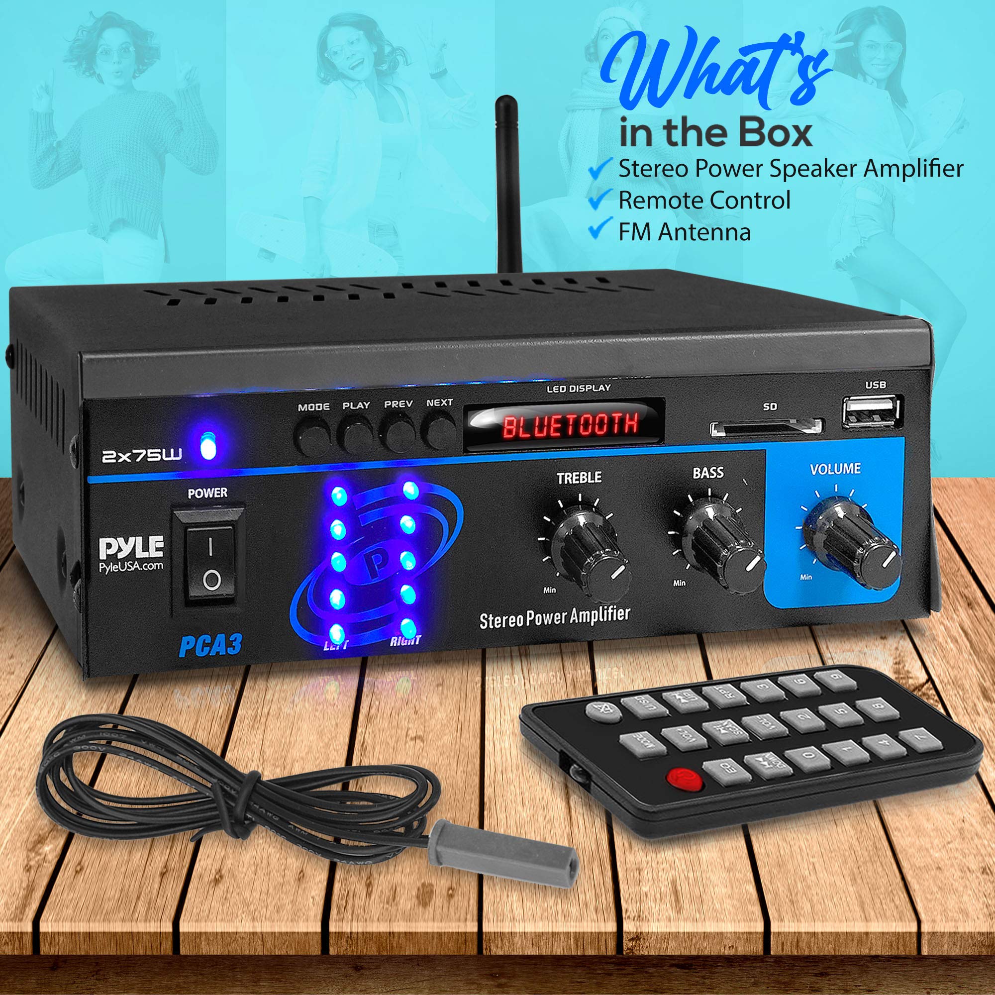 Foto 8 pulgar | Amplificador De Potencia Pyle Home Pca3 2x75w Mini Dual Channel - Venta Internacional.