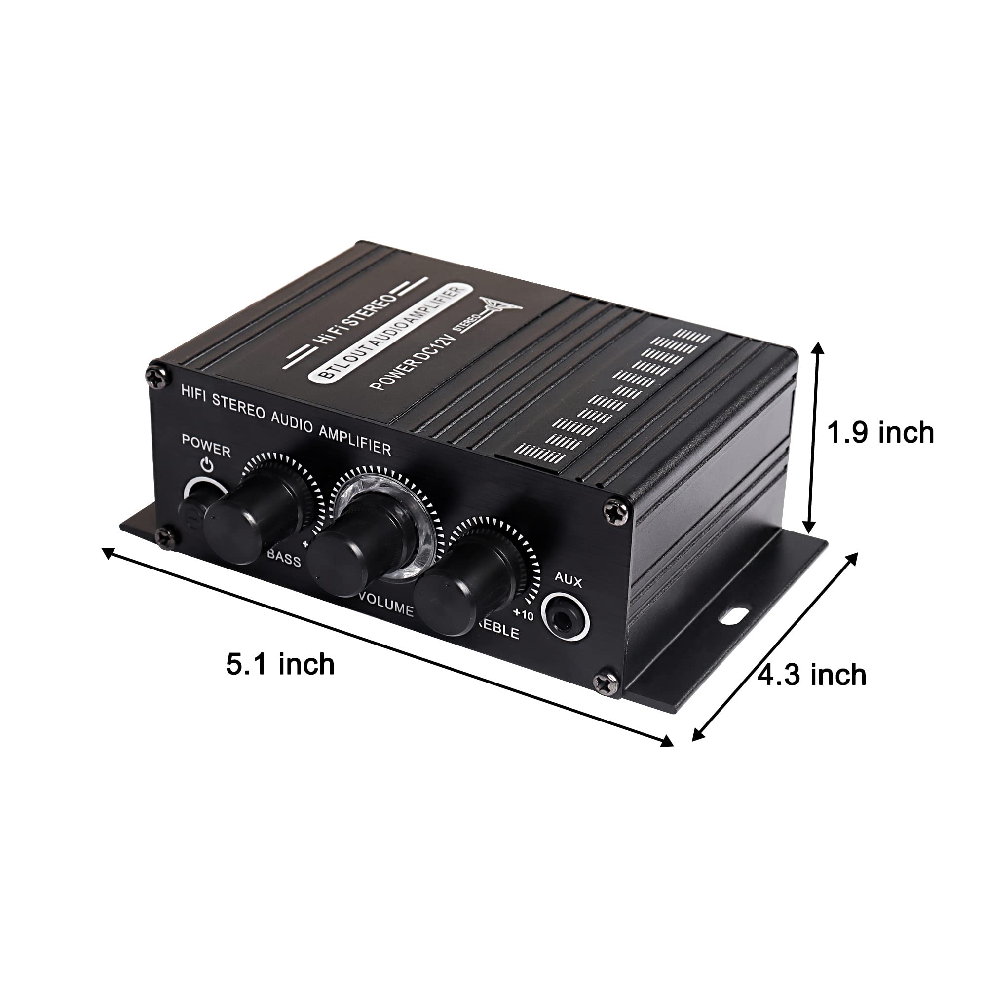 Foto 3 pulgar | Amplificador De Audio Para Coche Xmsjsiy 12 V Hifi Estéreo 2 Canales 20 W - Venta Internacional.