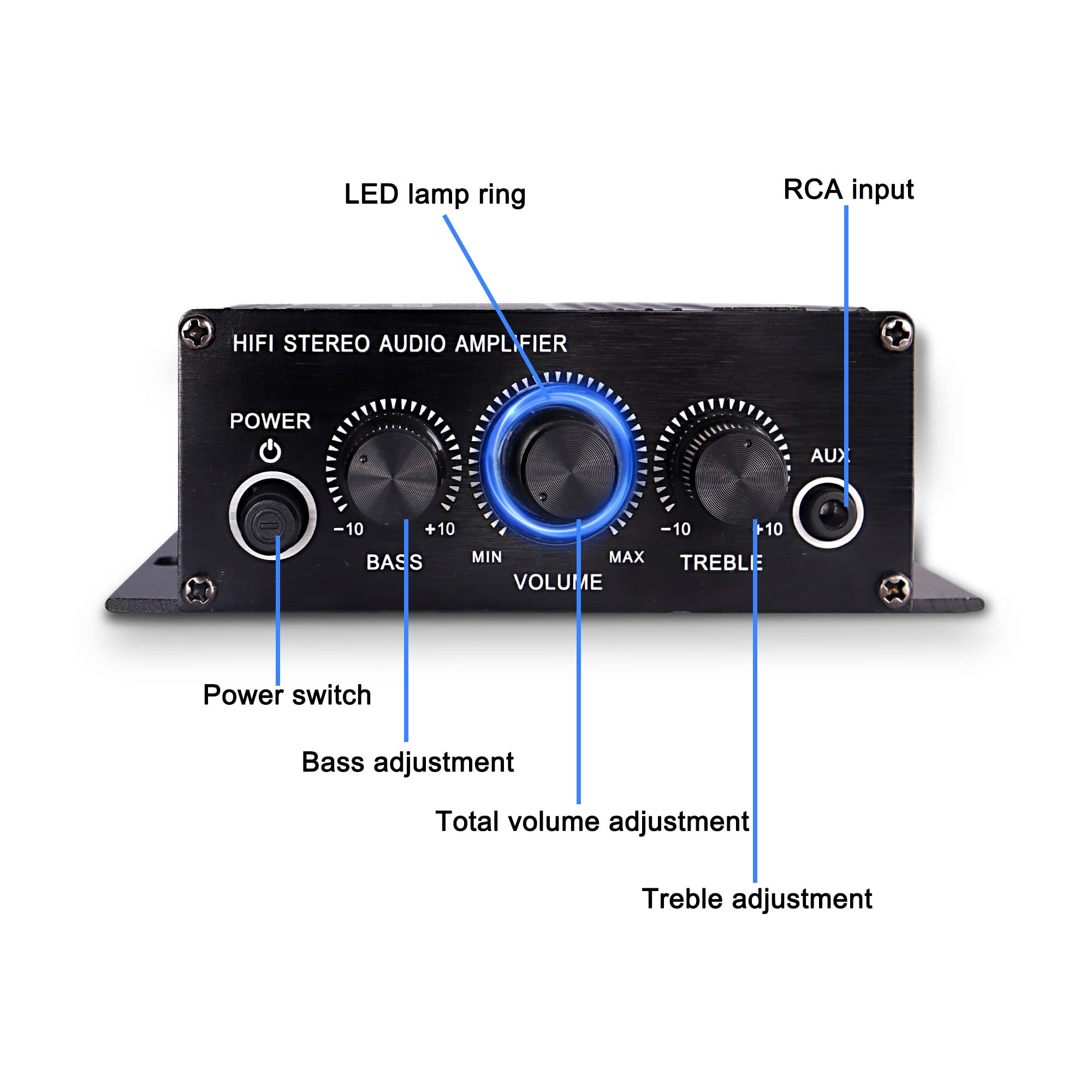 Foto 5 pulgar | Amplificador De Audio Para Coche Xmsjsiy 12 V Hifi Estéreo 2 Canales 20 W - Venta Internacional.