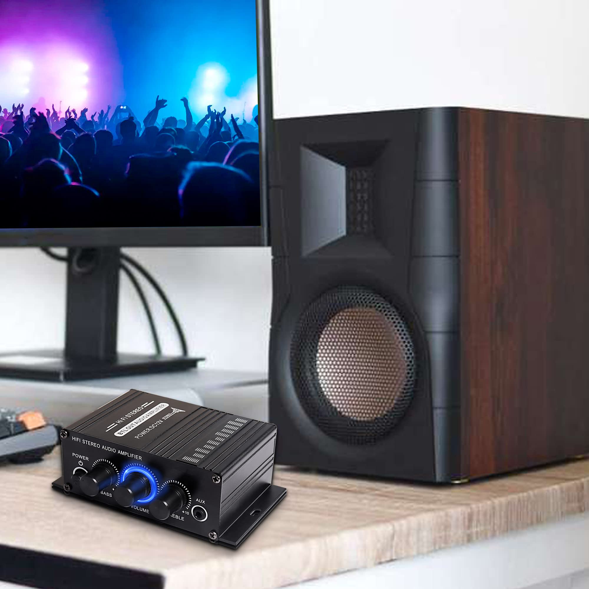Foto 7 | Amplificador De Audio Para Coche Xmsjsiy 12 V Hifi Estéreo 2 Canales 20 W - Venta Internacional.