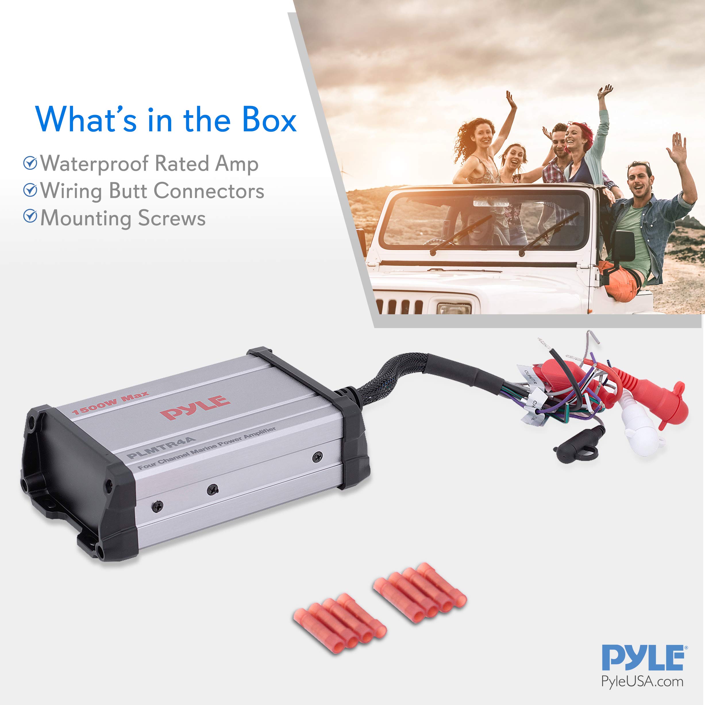 Foto 7 | Receptor Amplificador Marino Pyle Plmtr4a 4 Canales 1200w - Venta Internacional
