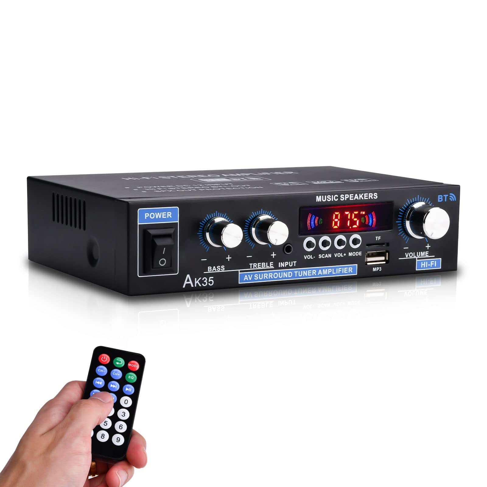 Foto 2 pulgar | Amplificador Daakro Ak35 200w Receptor De Audio Estéreo Bluetooth 5.0 - Venta Internacional.