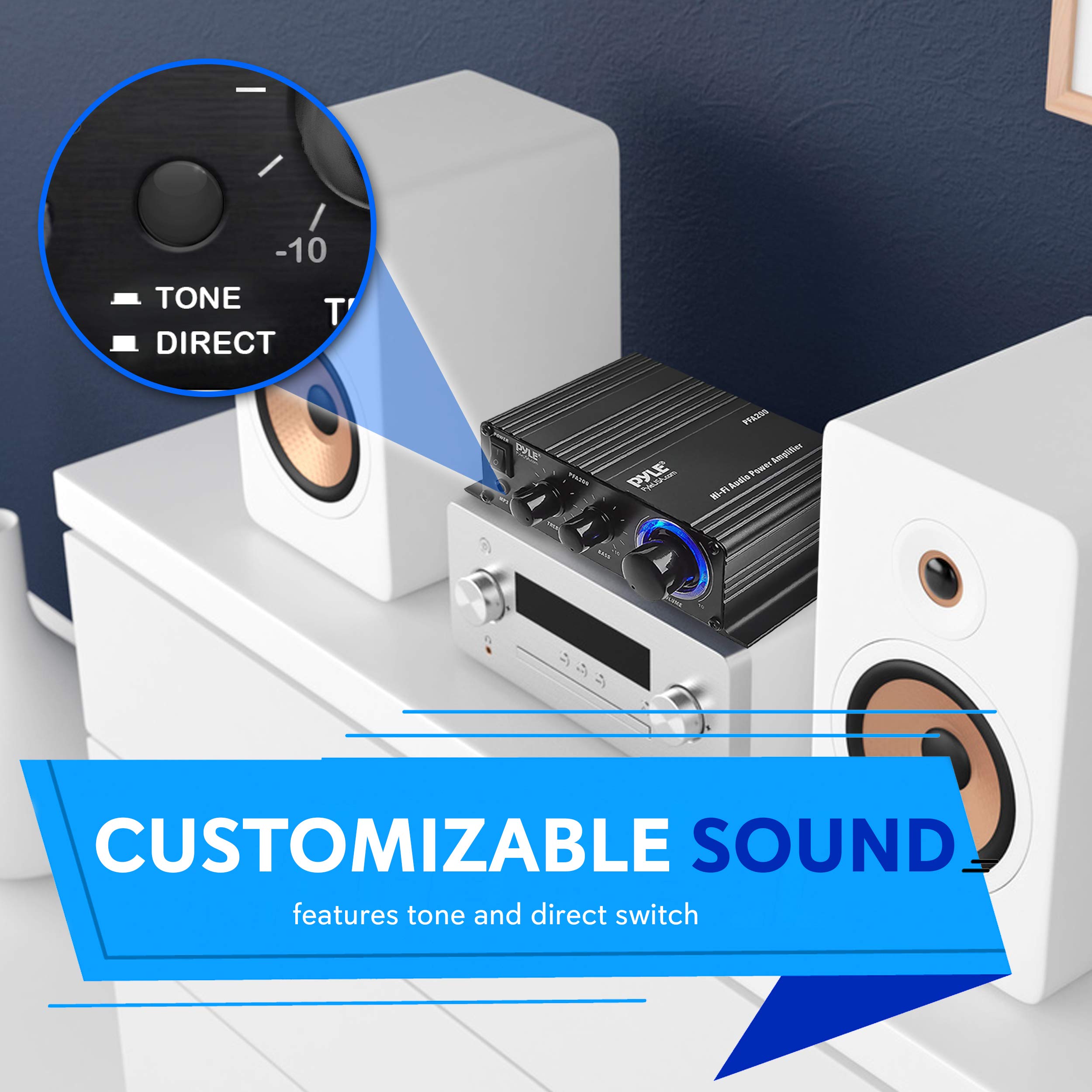 Foto 5 pulgar | Amplificador De Audio Estéreo Hifi Portátil Pyle Pfa200 De 60 W - Venta Internacional.