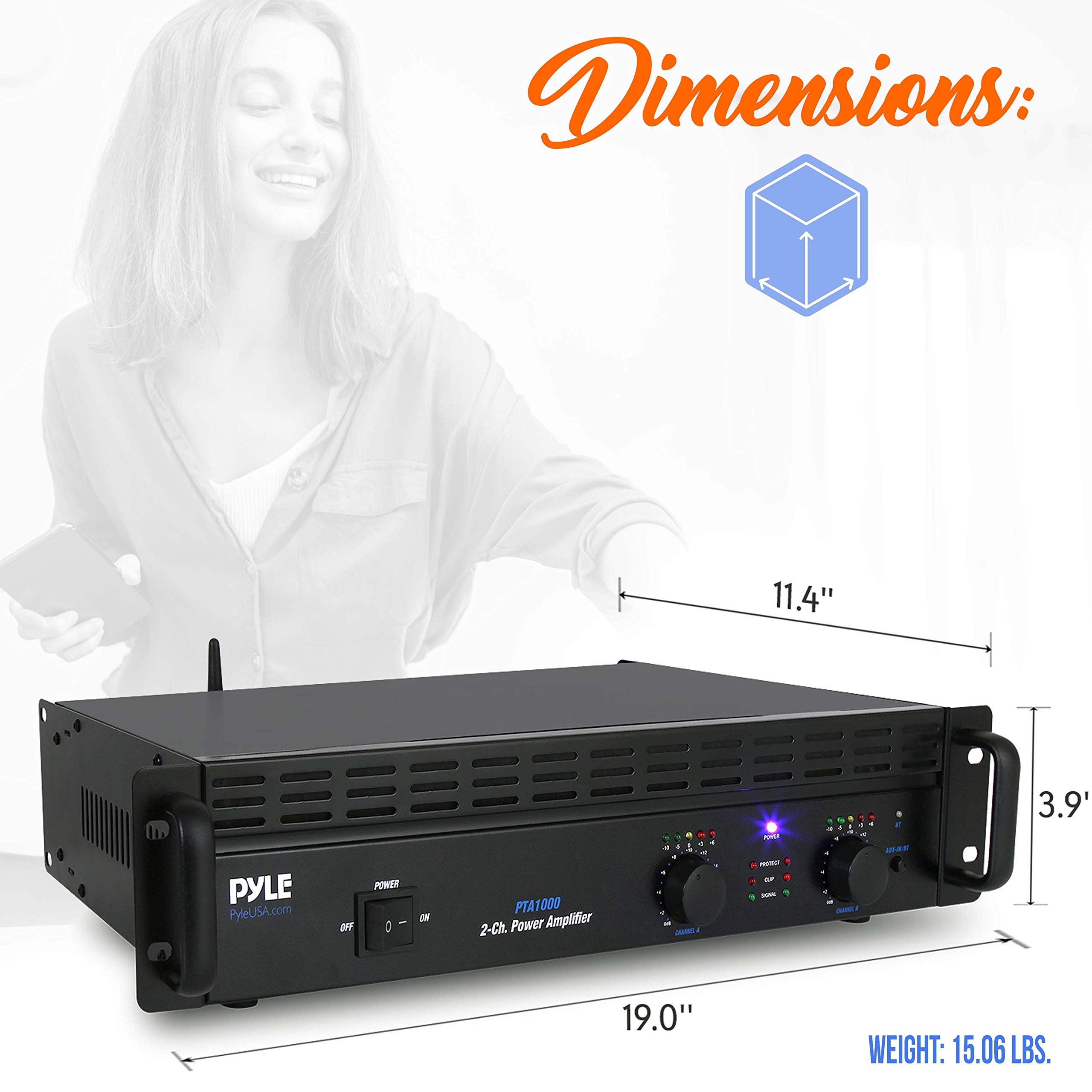 Foto 6 pulgar | Amplificador De Potencia Bluetooth Pyle Pro Pta1000.5 1000 W 2 Canales - Venta Internacional.