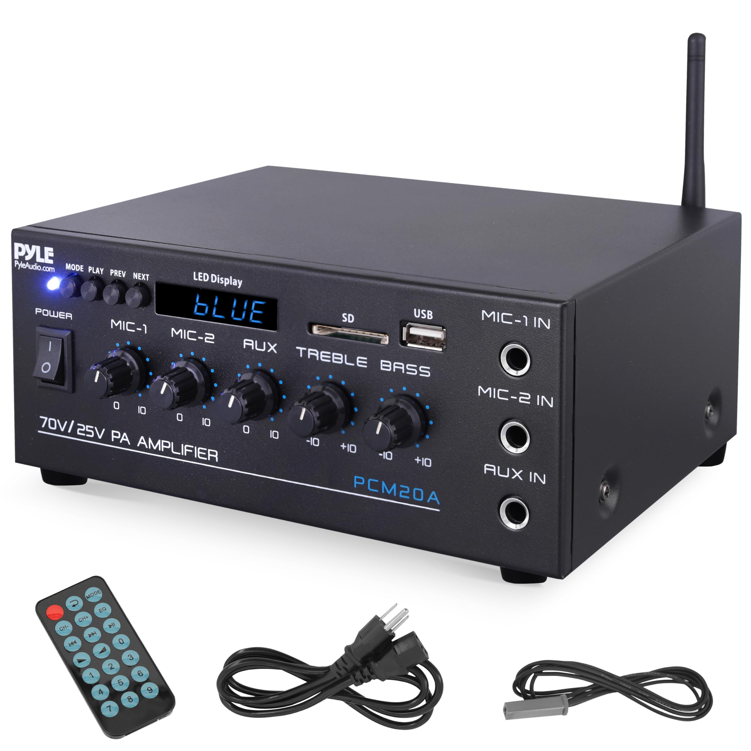 Amplificador De Potencia Pyle Pcm20a Receptor Estéreo Inteligente De 40 W - Venta Internacional.