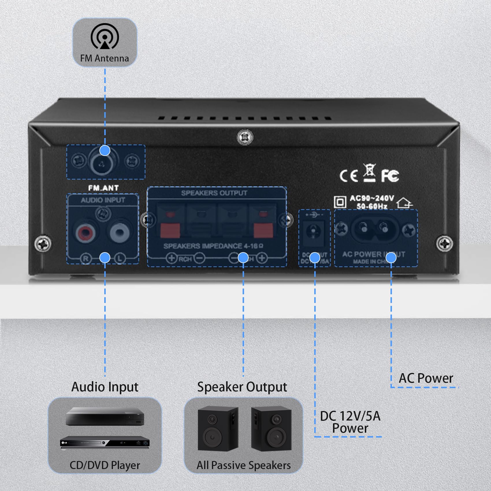 Foto 7 pulgar | Amplificador De Audio Doméstico Daakro 2025 New Upgrade Ak45 50w+50w - Venta Internacional.