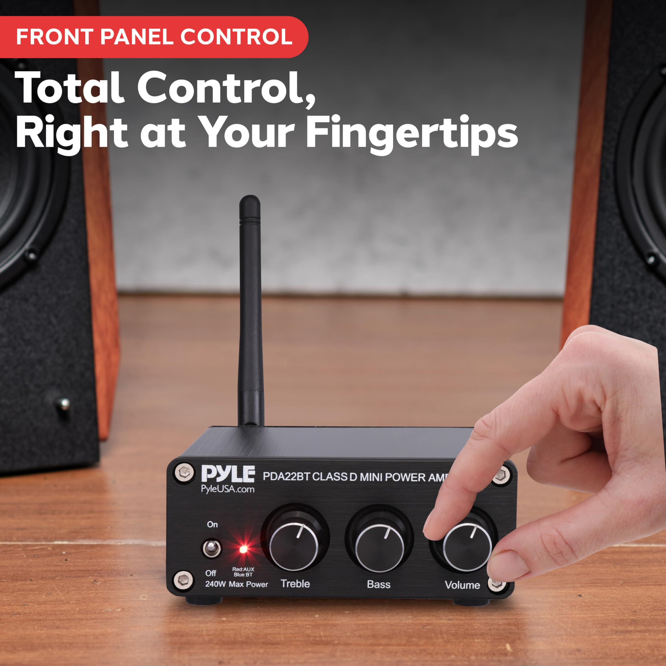 Foto 5 pulgar | Amplificador De Audio Doméstico Pyle Pda22bt Bluetooth 5.0 2x100w - Venta Internacional.