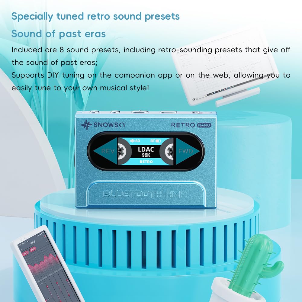 Foto 7 | Amplificador Bluetooth Usb Dac Fiio/snowsky Retro Nano Con Ldac Azul - Venta Internacional.