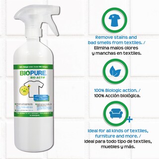 Foto 2 | Tratamiento Ecológico Quitamanchas y Malos Olores en Textiles Biopure Bote con 2l