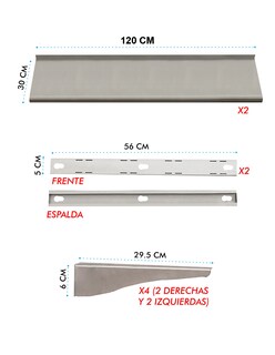 Foto 4 | Repisa Doble Flotante Mindejal Mrdf100 Acero Inoxidable