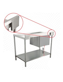 Foto 5 | Fregadero Tarja Profunda Mindejal Mpa-ta02 Gris De Acero Inoxidable Sin Llave