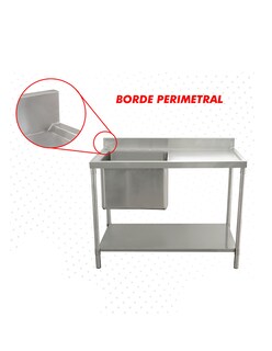 Foto 7 | Fregadero Tarja Profunda Mindejal Mpa-ta02 Gris De Acero Inoxidable Sin Llave