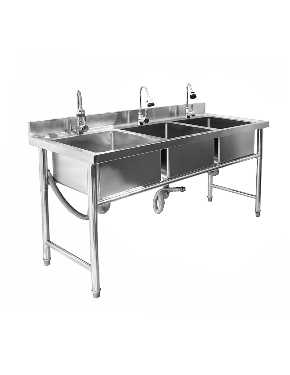Foto 3 | Monomando Triple Mindejal Gyx10-sp Gris De Acero Inoxidable Con Accesorios