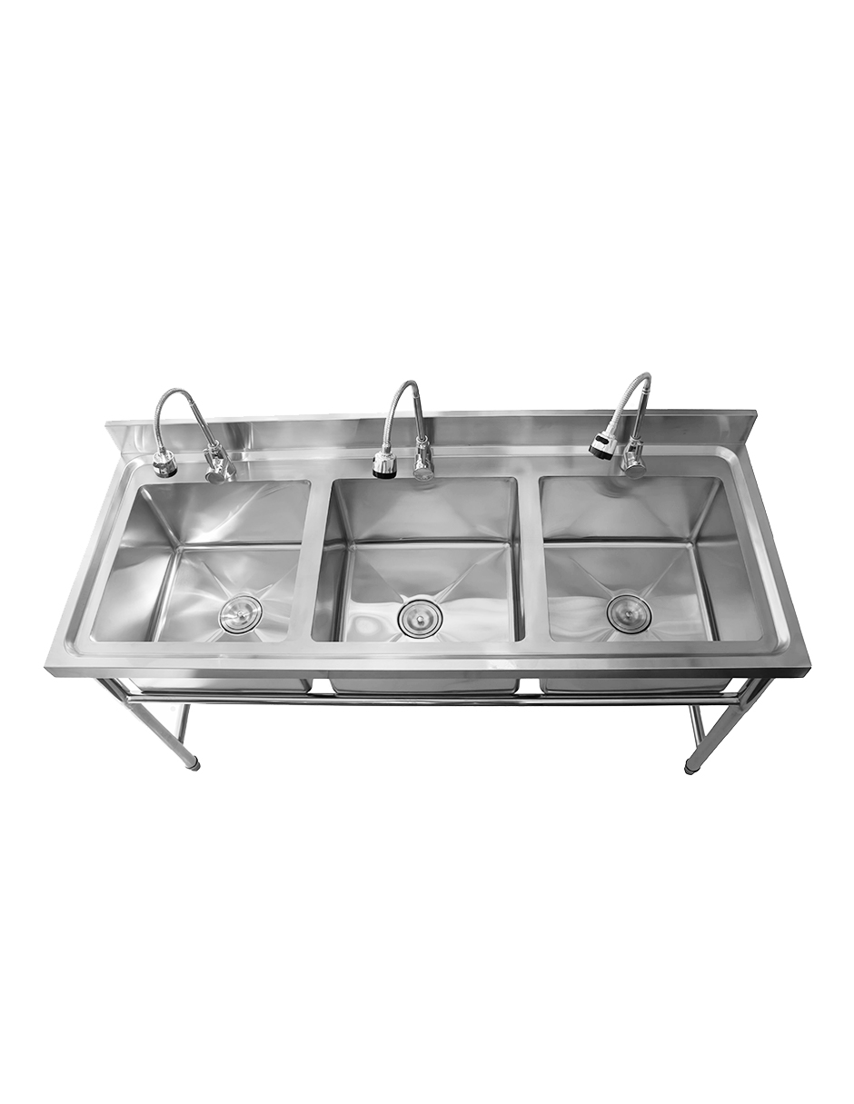 Foto 4 | Monomando Triple Mindejal Gyx10-sp Gris De Acero Inoxidable Con Accesorios