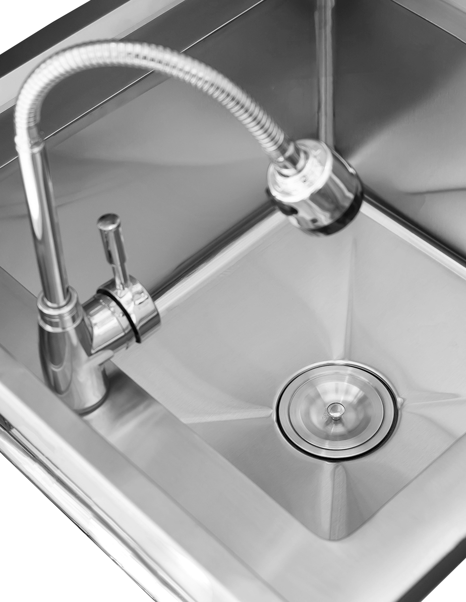 Foto 5 | Monomando Triple Mindejal Gyx10-sp Gris De Acero Inoxidable Con Accesorios