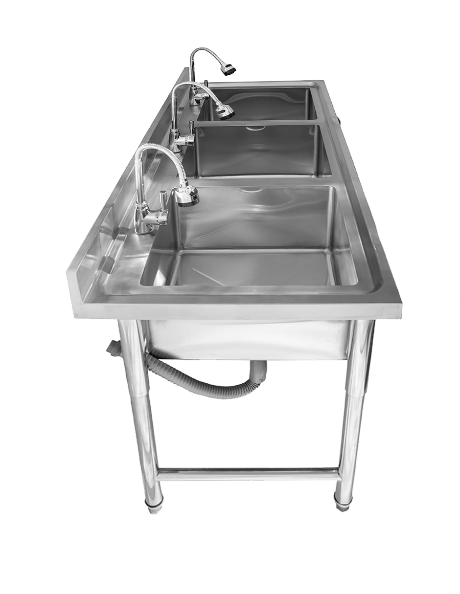 Foto 6 | Monomando Triple Mindejal Gyx10-sp Gris De Acero Inoxidable Con Accesorios
