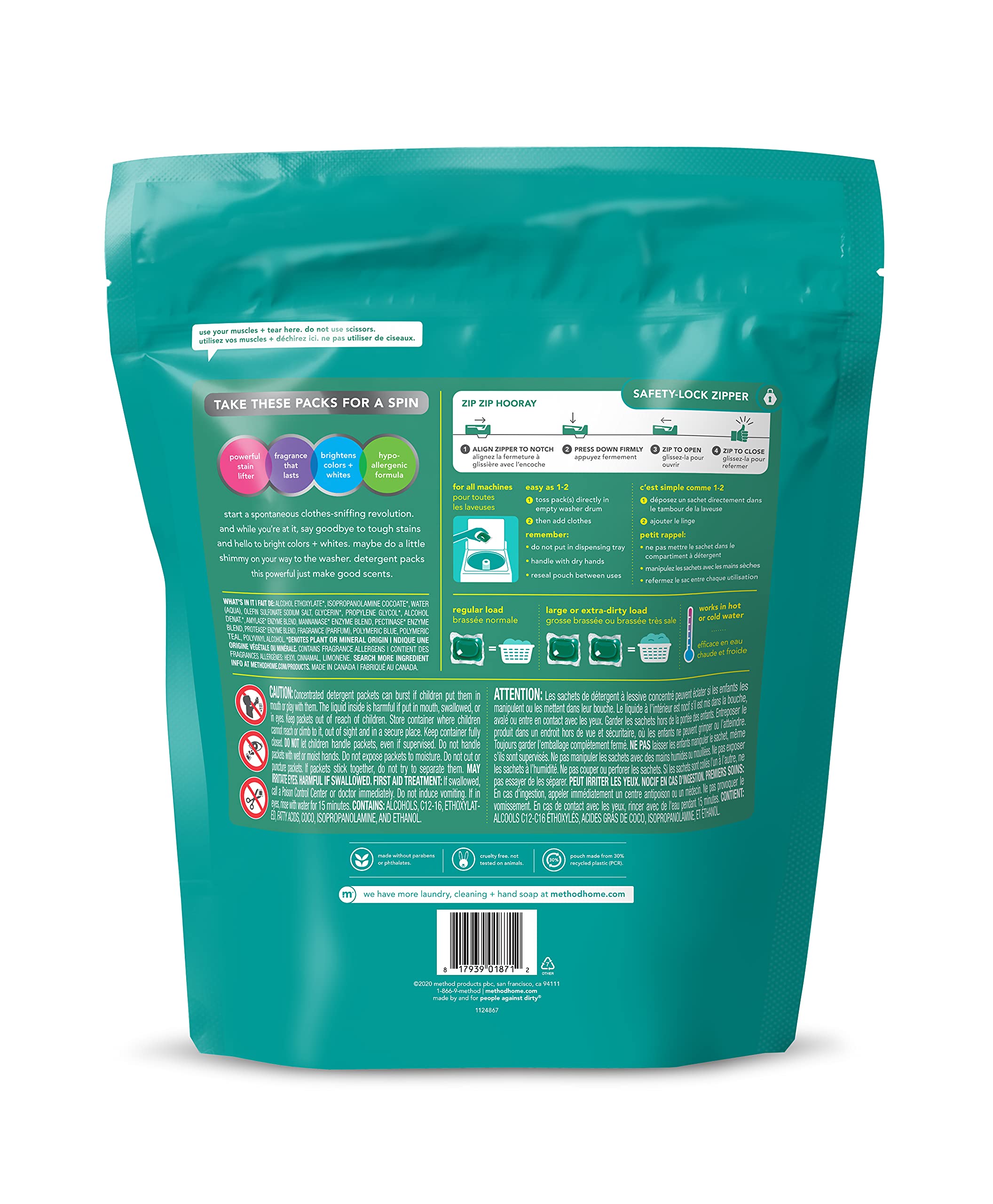 Foto 3 pulgar | Paquetes De Detergente Para Ropa Method Beach Sage Scent 168 Cargas - Venta Internacional.