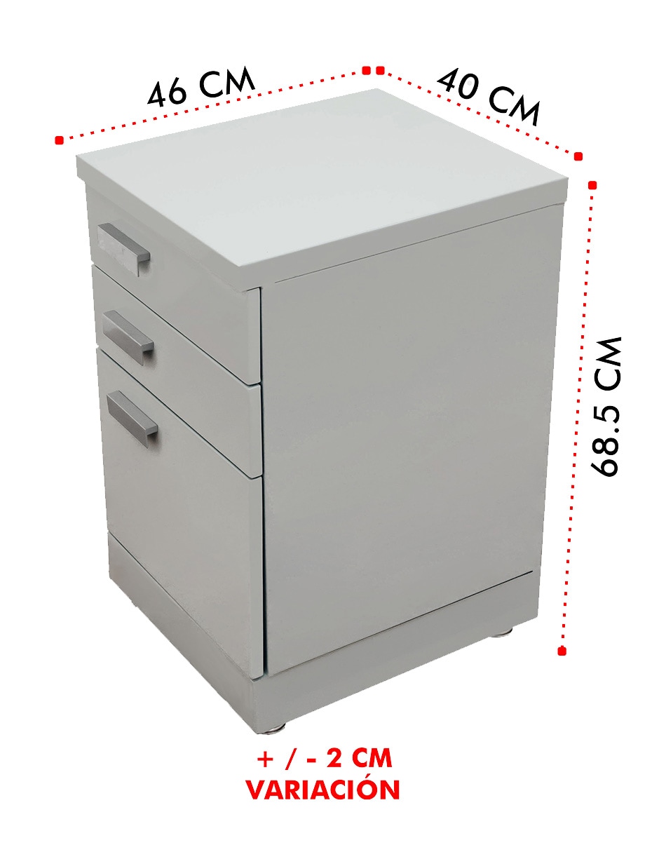 Archivero Gabinete Mindejal Arch-gr Gris De Acero Inoxidable Con Cajones