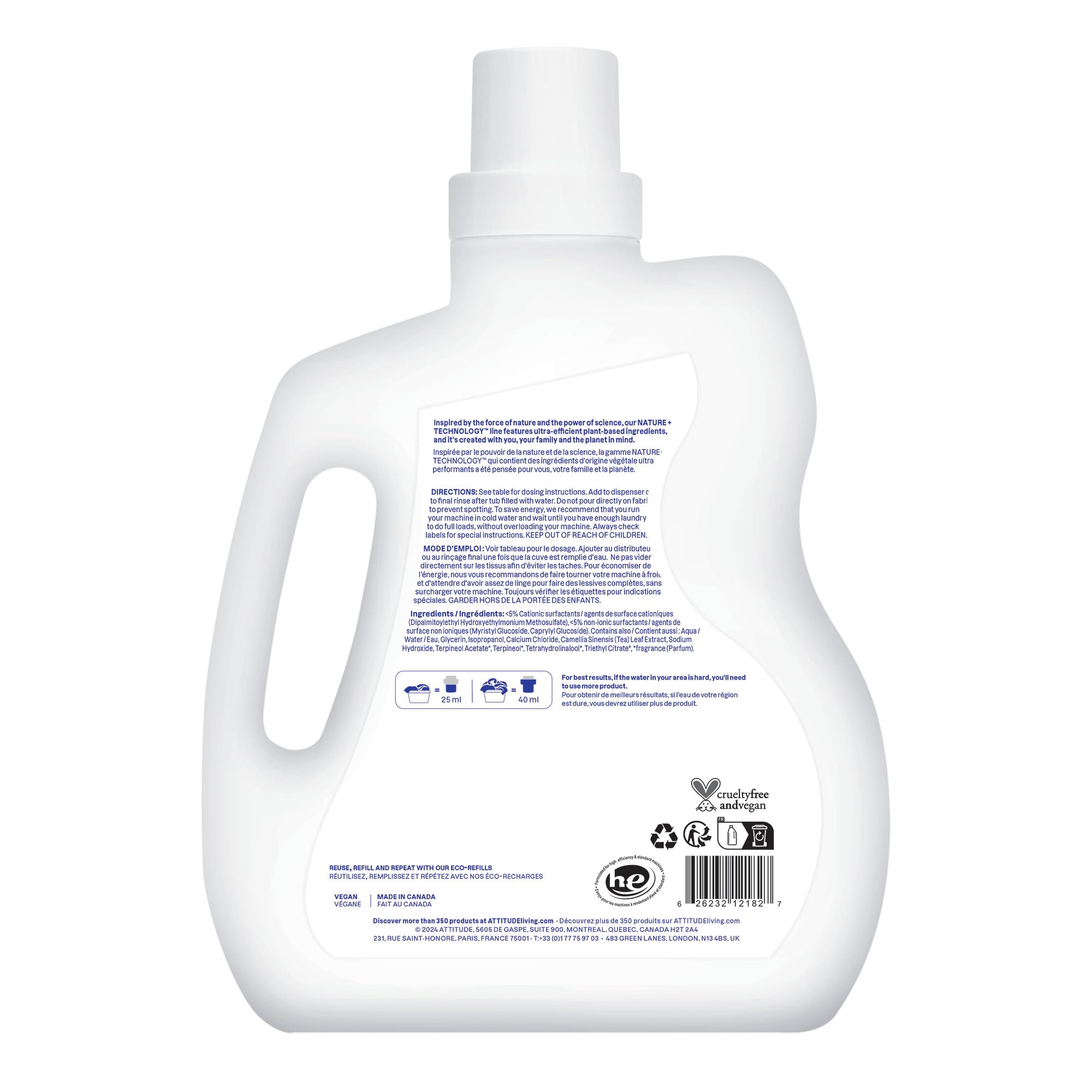 Foto 8 pulgar | Suavizante Líquido Attitude  67.6 Oz  80 Cargas  Aroma Cítrico - Venta Internacional.