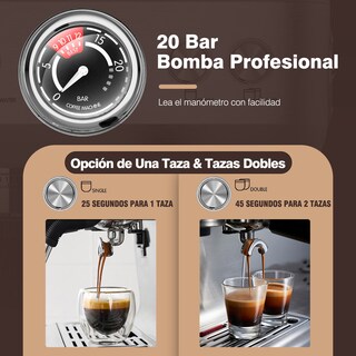 Foto 4 | Cafetera Expresso Plateada con Molinillo Café Y Vaporizador De Leche Sangkee K100089