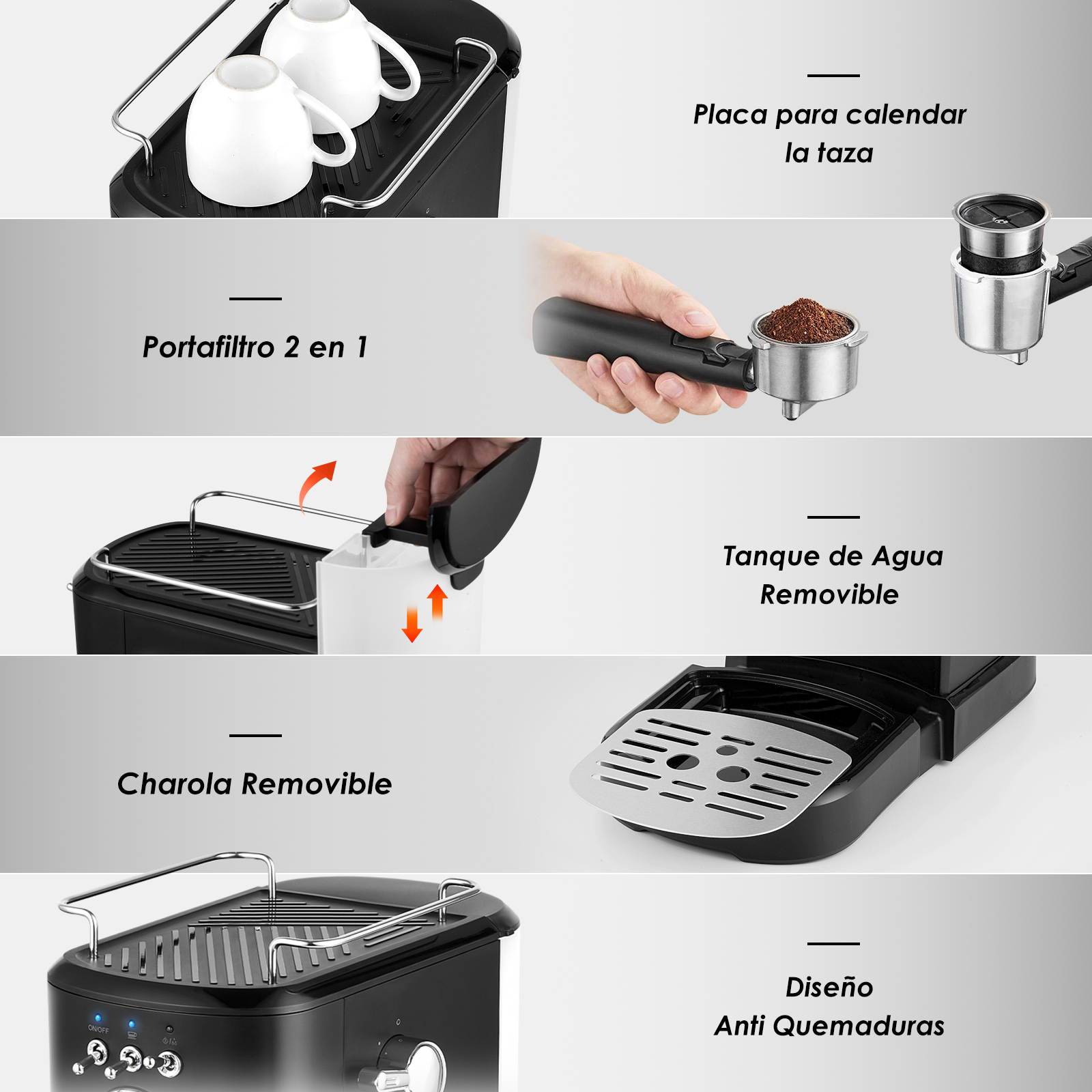 Foto 8 | Máquina de Café Expresso Sangkee para Café Molido Cápsulas Nespresso