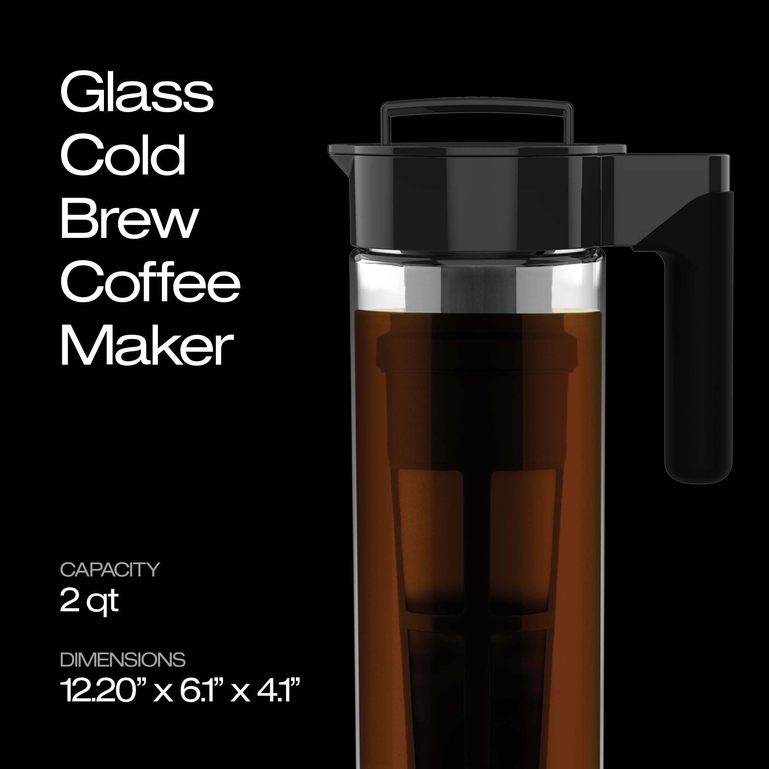 Foto 3 pulgar | Cafetera Fría Takeya Glass 2.0 L Para Café Helado - Venta Internacional.