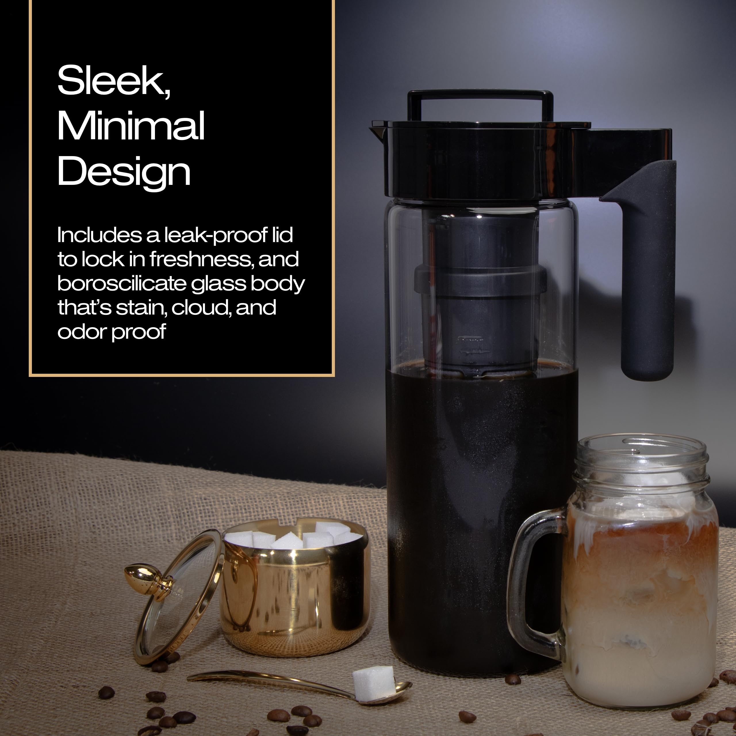 Foto 6 pulgar | Cafetera Fría Takeya Glass 2.0 L Para Café Helado - Venta Internacional.