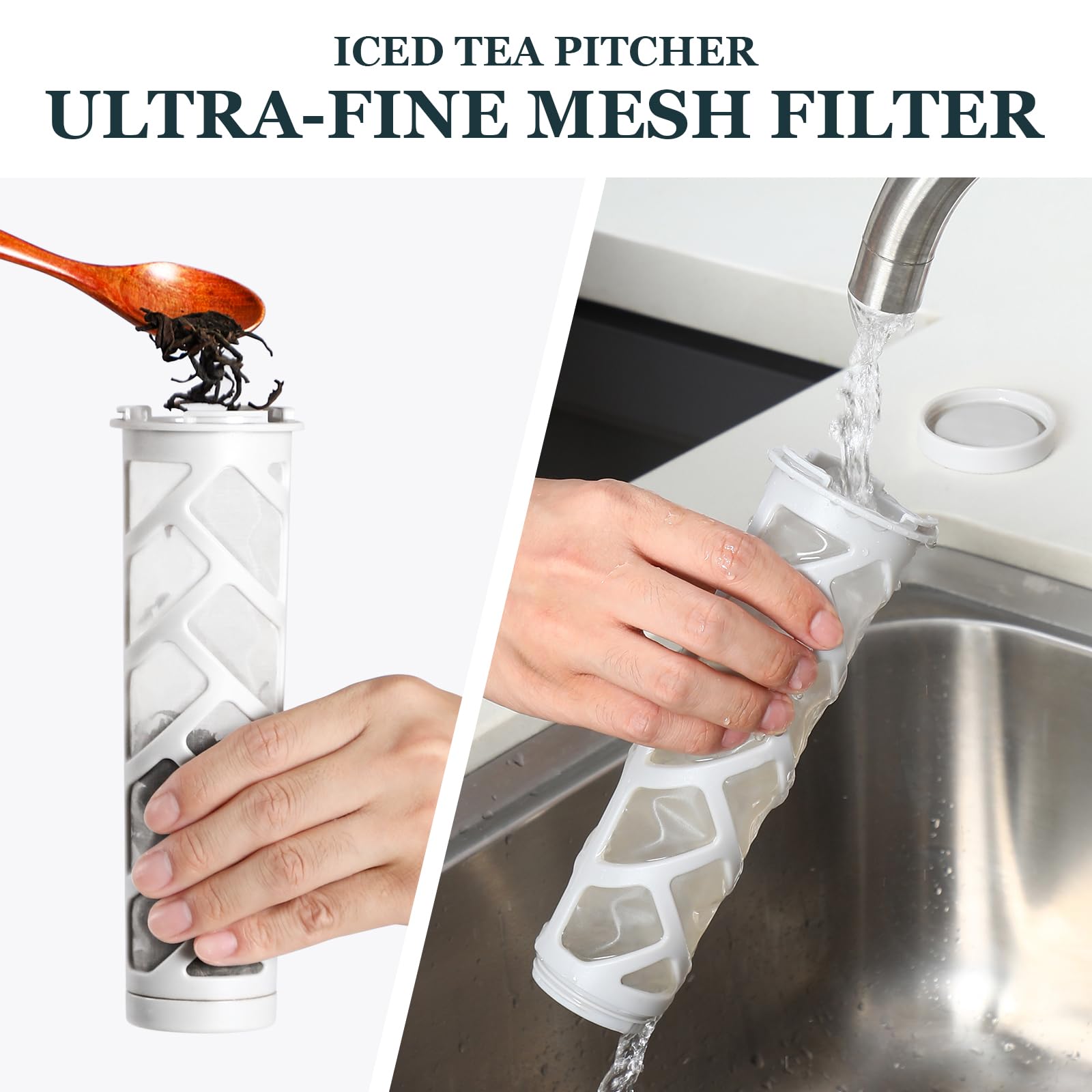 Foto 4 pulgar | Jarra para Té Aozita de Cristal de 2.5 l con Infusor - Venta Internacional