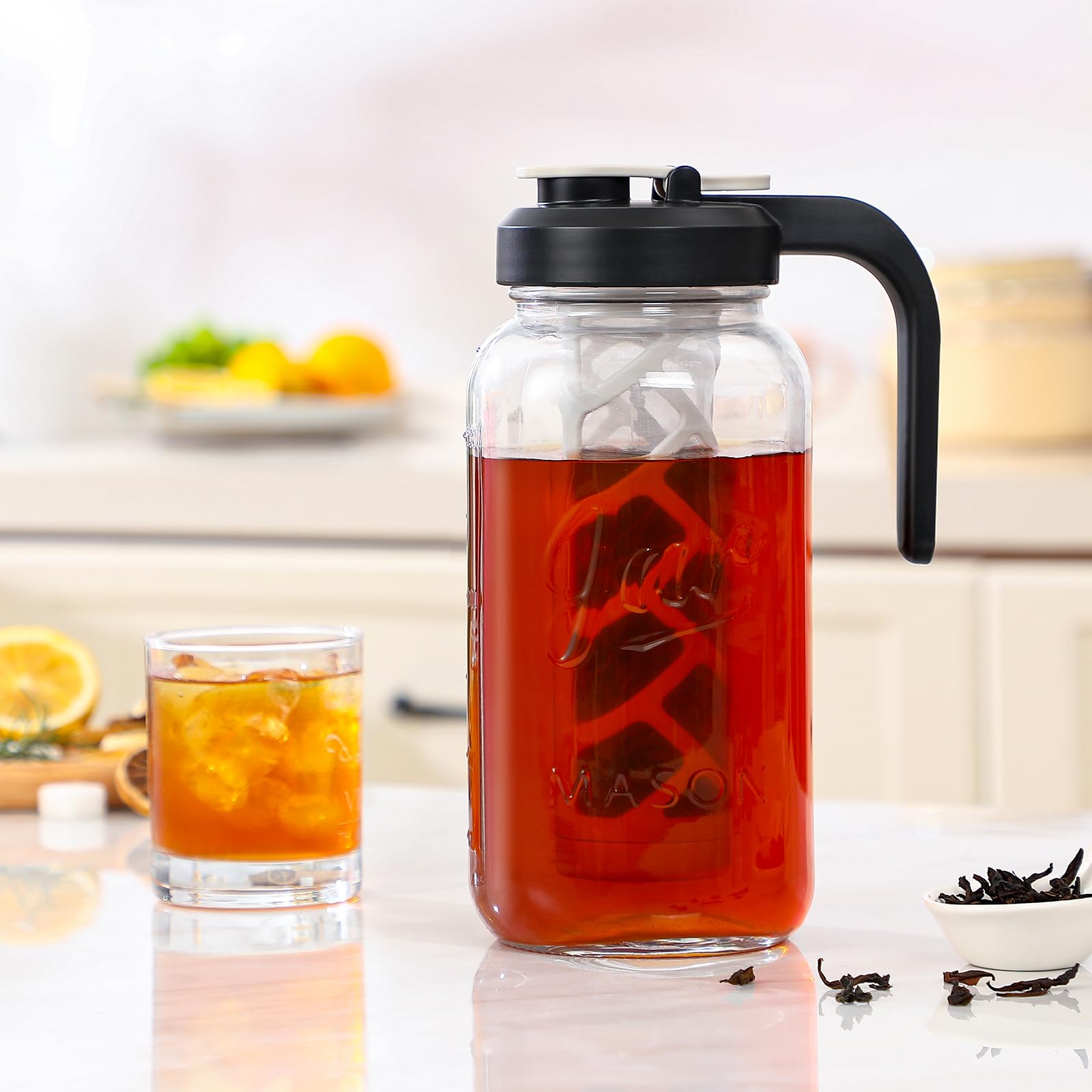Foto 6 | Jarra para Té Aozita de Cristal de 2.5 l con Infusor - Venta Internacional